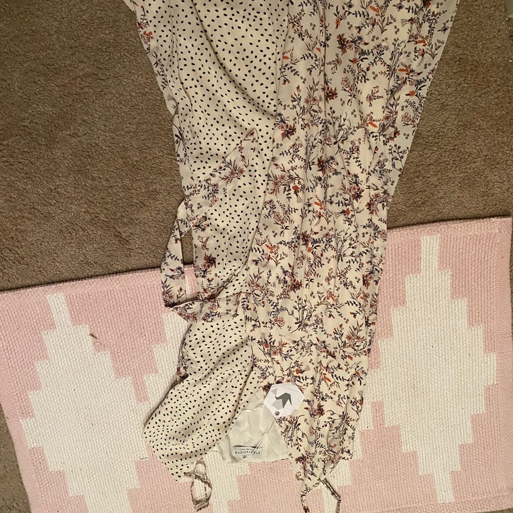 Dual pattern dress